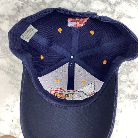 USA Eagle American Flag Hat Ball Cap Blue Gold One Size New NWOT KYS Design - Picture 3 of 5